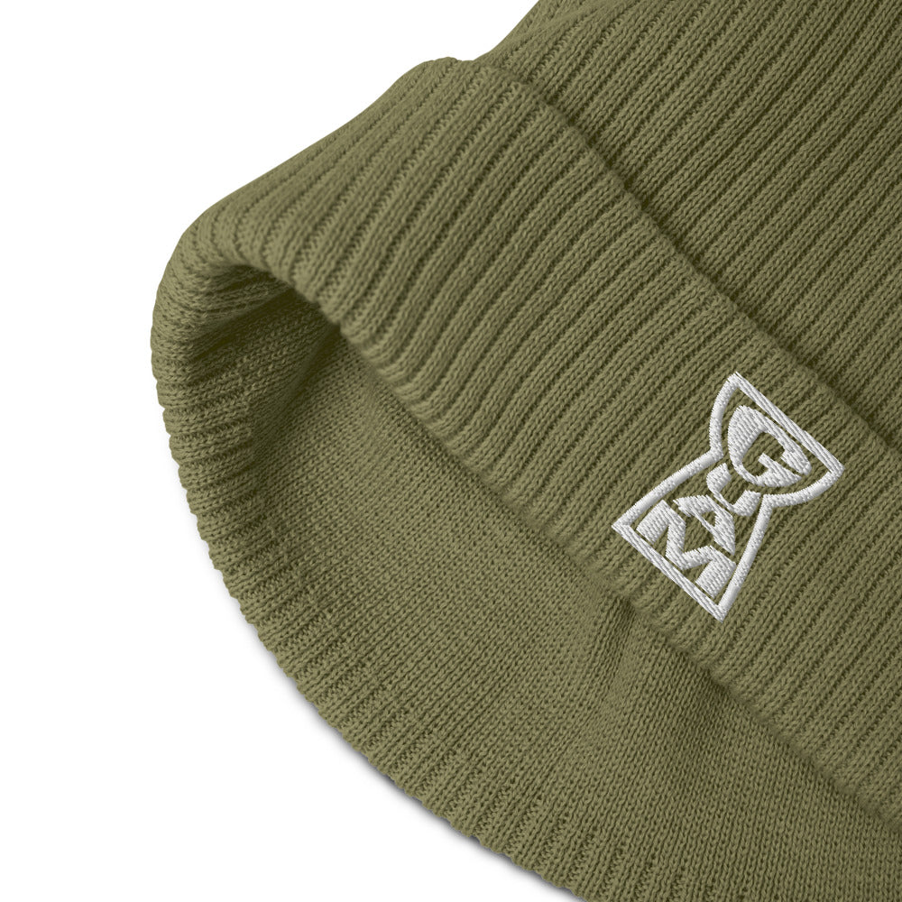 "Guam Latte" Embroidered Organic Ribbed beanie