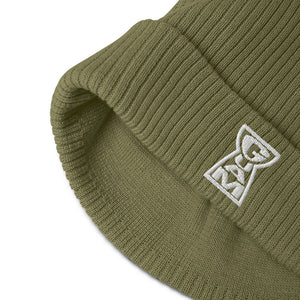 "Guam Latte" Embroidered Organic Ribbed beanie