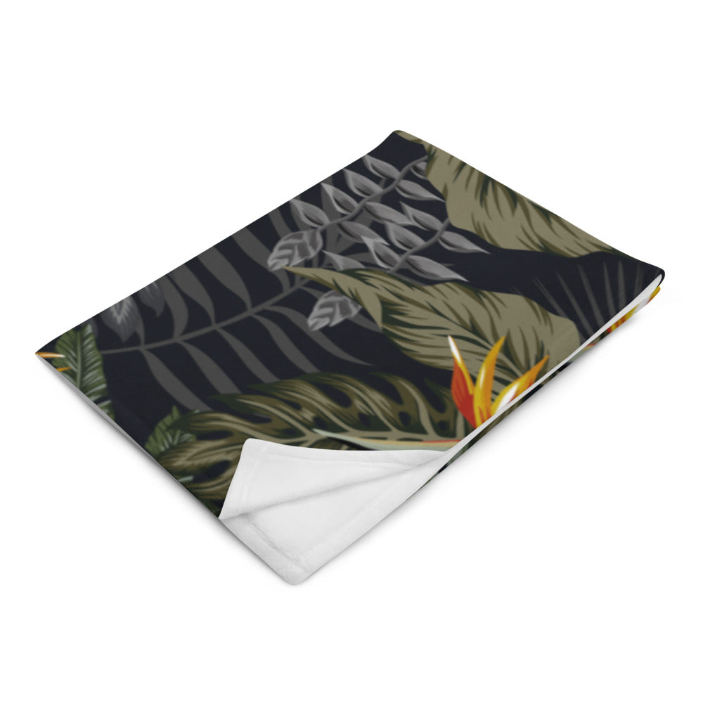 Guam Seal Bird of Paradise Throw Blanket